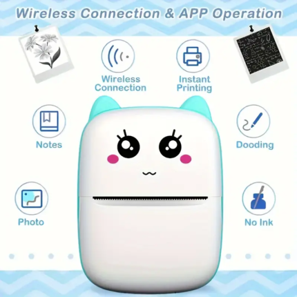 inkless sticker printer,mini thermal label printer